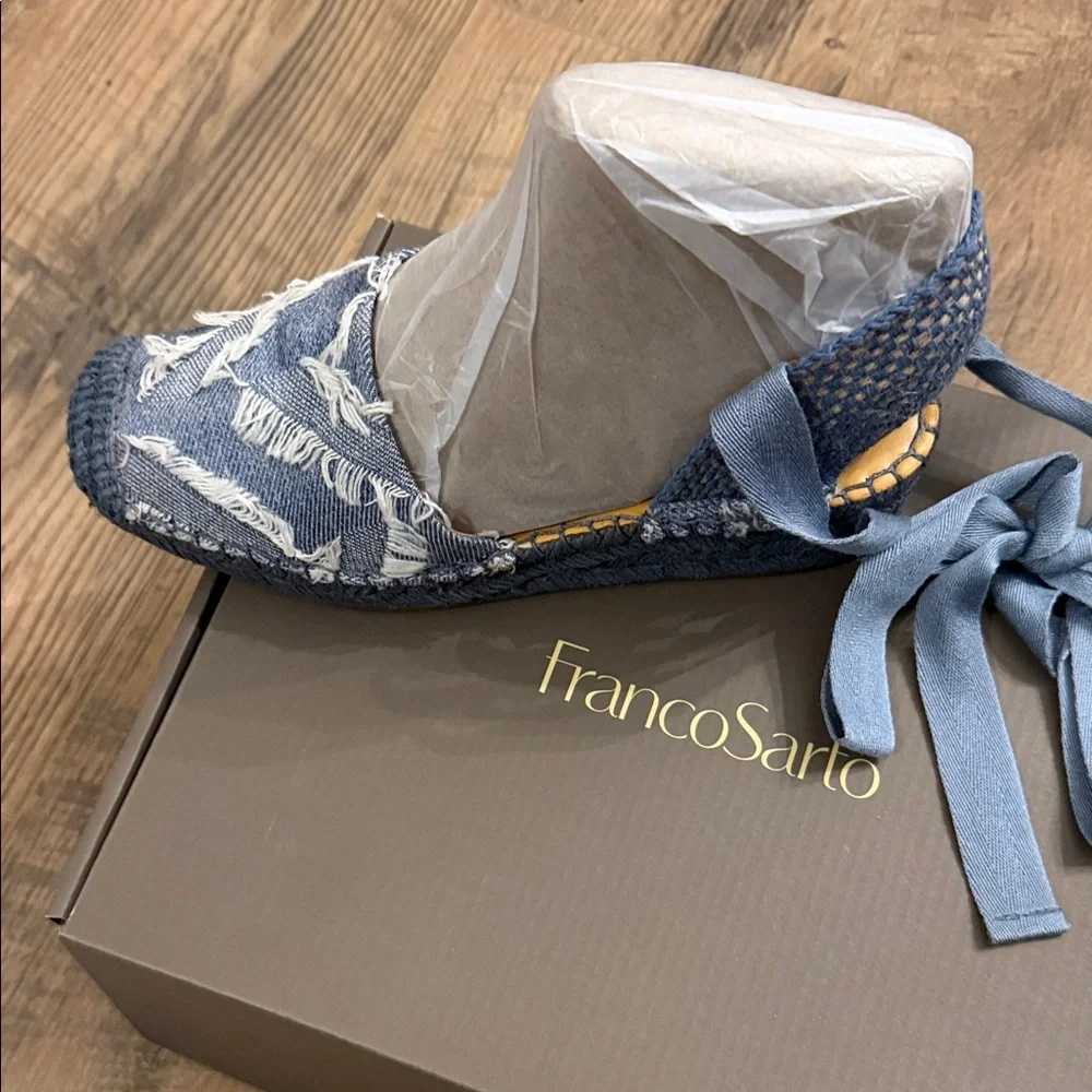 🆕 Franco Sarto Britney Denim Blue Espadrilles